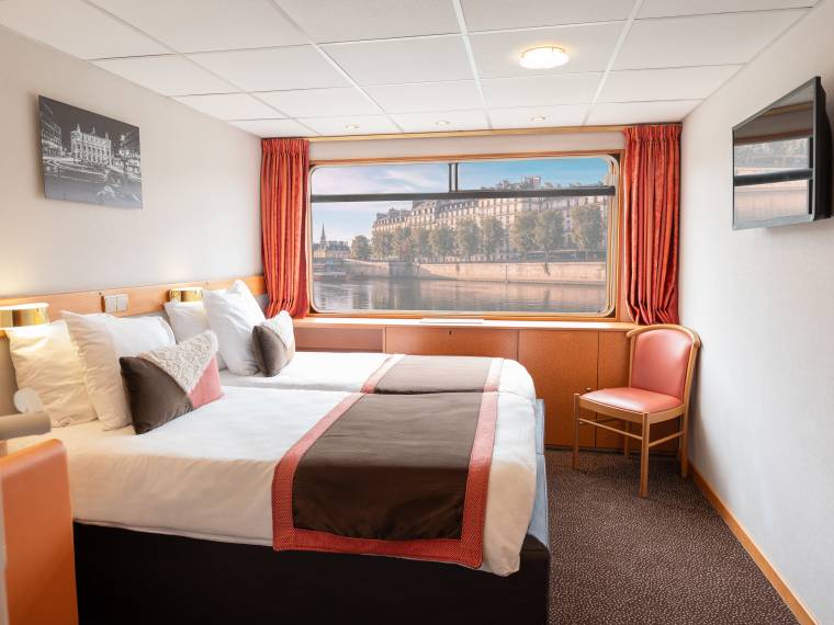 MS Seine Princess, cabine pont supérieur © Croisitek - Corinne Cotard