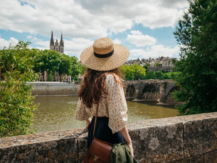Angers, vue sur la cathédrale Saint-Maurice depuis la Doutre © leblogcashpistache - AnjouTourisme - droit au 10.12.2027